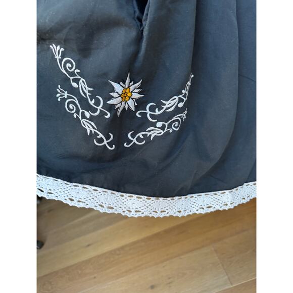 Edelweiss Barvarian Dirndl Dress Blue & Black -Dress Only Sz S Cottagecore Dress - Picture 5 of 11